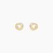 Boucles d'oreilles puces Farouk cercle or bicolore