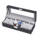 NEX 6 Slots Horloge Box Organizer voor Mannen, Zwarte Horloge Houder Stand Display Opbergkoffer
