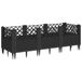 VidaXL Plantenbak Polyproyleen (PP) Zwart 123,5x43,5x43,5 cm