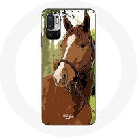 Maniacase Etui voor Xiaomi Poco M3 Pro Quarter Horse bruin paardenrace