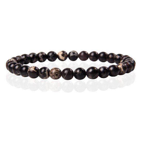Memphis 6mm Natuursteen Armband - Imperial Jasper