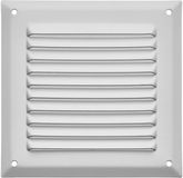 SOTECH Aluminium Ventilatierooster 140 x 140 mm Wit met Muggen-gaas