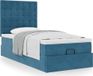 Prolenta Maison Exclusive - Ottomaans bedframe met matrassen, donkerblauw, 90x200 cm, fluweel