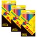 Idena 90273 - Jumbo kleurpotloden met 5 mm dikke stift in 12 kleuren, 3 pakjes van 12 houtvrije kleurpotloden ergonomische driehoekige vorm, verpakt kartonnen doosje