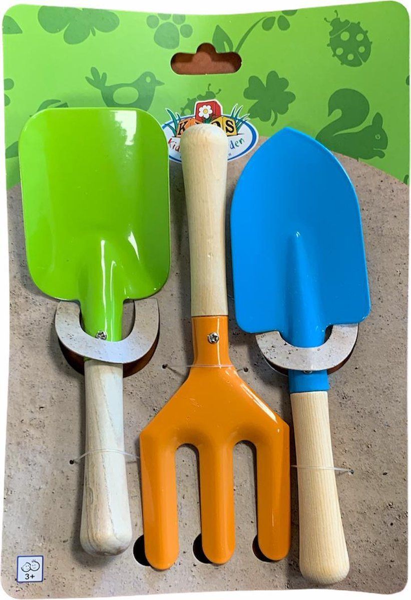Esschert Design Garden Tools Kinder tuinset - schop, schepje en vork - Kids garden tool set