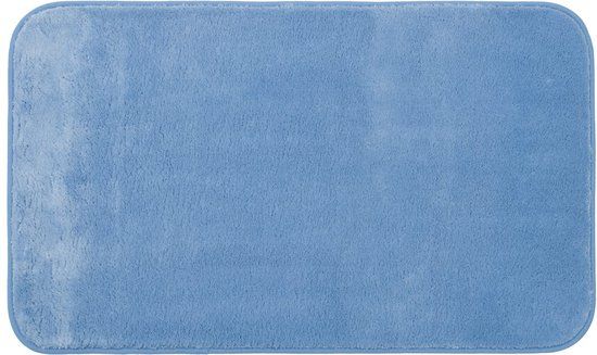 texpot Badteppich Premium Microfaser rutschfest Rio Badmatte 70 x 50 cm Blauw