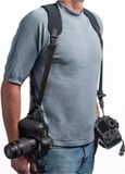 Op/Tech Double Sling Black Dubbele Camerariem