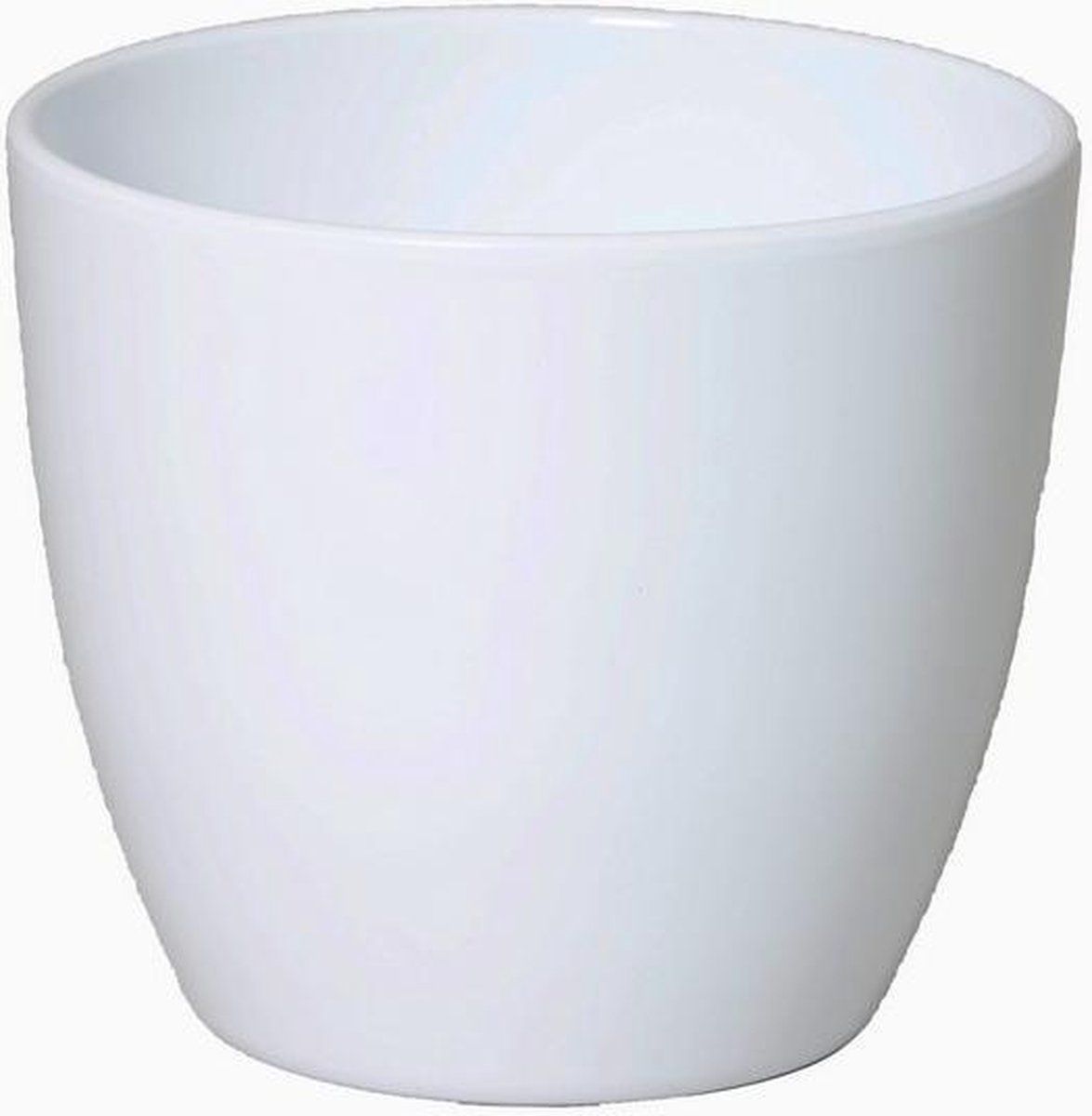 Floran Bloempot glanzend wit keramiek H15 x D17.5 cm