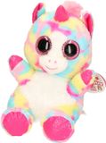 Keel Toys Pluche Eenhoorn Knuffel - Regenboog Kleuren Roze/Geel - 25 cm