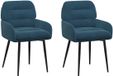 vidaXL - Eetstoelen - 2 stuks - Fluweel - Blauw - 59 x 59,5 x 90 cm