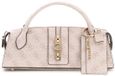 GUESS Yvonne Logo Mini Satchel Stone Logo crème Handtas
