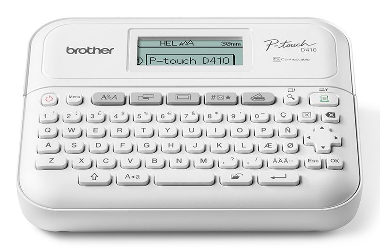 Brother PT-D410VP Label Printer - ZINK, 180 x 180 DPI, Wired, TZe, QWERTY