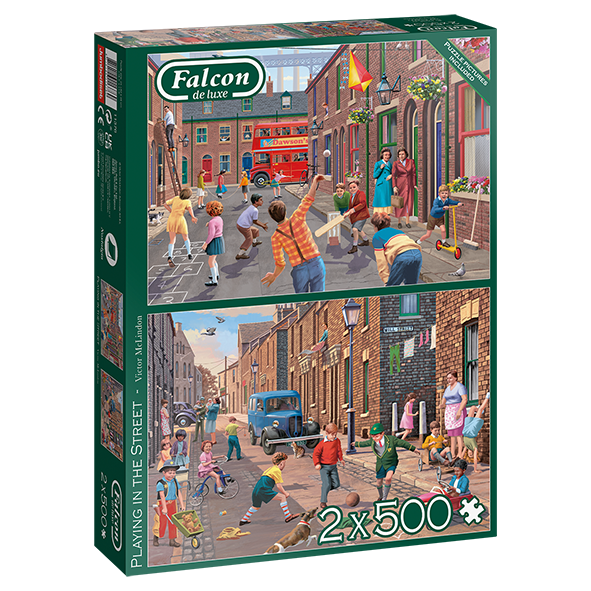 Jumbo Falcon de luxe Playing in the Street (2x500 stukjes) - Legpuzzel voor volwassenen