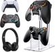 Merkloos Goodivery Multifunctionele Gaming Headset- en Controllerhouder met Stijlvolle Tafeldecoratie - Transparant