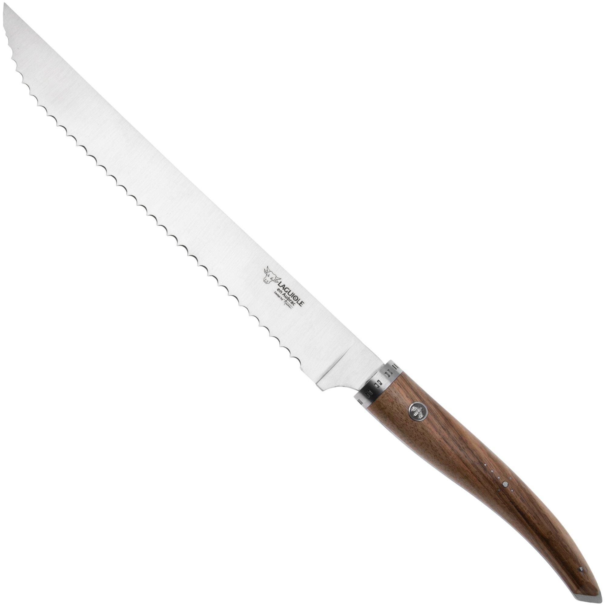 Laguiole en Aubrac Gourmet PGO25NOI Broodmes - 25 cm - Walnoothout