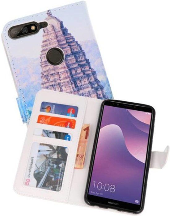 Best Cases Tempel 1 booktype wallet case Hoesje voor Huawei Y7 Prime 2018