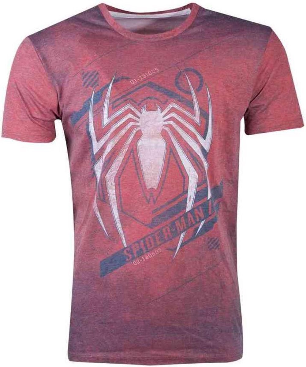 Marvel Spiderman - Acid Wash Spider Men's T-shirt - XL MERCHANDISE
