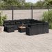 Maison Exclusive - Ensemble de jardin, 13 pièces, avec coussins, noir, en polyrotin