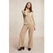 River Woods T-shirt fantaisie en lurex avec nœud beige