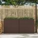 Maison Exclusive - Jardinière surélevée avec 4 pots, lot de 2, en polyrotin marron
