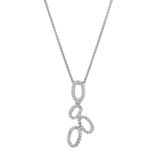 Orphelia ZH-7308 - Hanger Ovals + ketting - Zilver 925 - Zirkonia