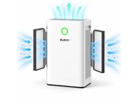 ELECCI Purificateur d'air avec double filtre HEPA, Pièces jusqu'à 48 m² (120 m³), CADR 550 m³/h, Éliminateur de virus 99,9 %, Indicateur de qualité de l'air, Minuterie 8 h, Élimine PM2,5, fumée, pollen, acariens, polluants