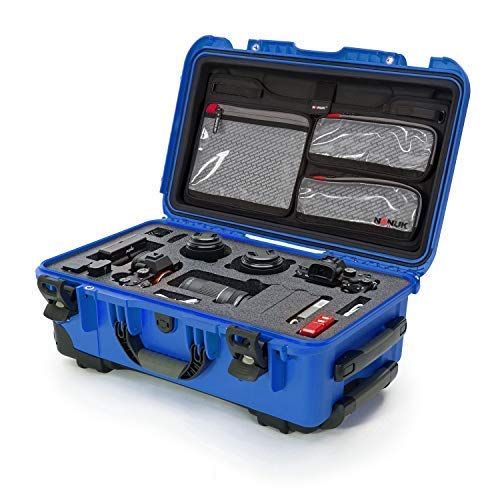 Nanuk 935 waterdichte draagtas met deksel organizer voor Sony A7R size camera w/wielen - blauw, 935-SON8