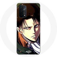 Maniacase Etui voor Oppo A74 5G Aanval van de Titanen Levi Ackerman Teaser
