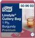 Tork Linstyle Premium 1-laags Bordeauxrood Pochette | 12 stuks
