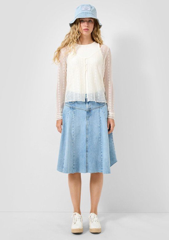 QS s.Oliver QS Rock A-lijn rok lichtblauw denim 40