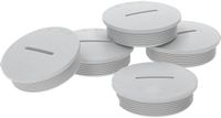 Kalitec 5 stuks G4516210 M16 afdichtpluggen, kunststof, rond, lichtgrijs
