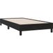 Lit simple Lit adulte Cadre de lit sans matelas Noir 80x210 cm Velours
