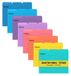 Better Office Products Gevoerde bestandsmappen, 24 stuks, notities met tabbladen, 1/3 gesneden tabbladen, 8 levendige kleuren, zwaargewicht, mappen met letterformaat, 24 x 29 cm, links/midden/rechts