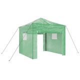 vidaXL Kas - met Pop-up Frame - Groen - 290 x 290 x 315 cm