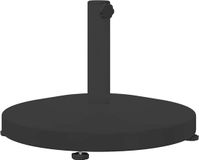 vidaXL Parasolvoet 24.6 kg Zwart Rond