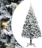 vidaXL Kunstkerstboom Wit 240 cm PVC en Staal en Kunststof