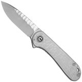 CIVIVI Elementum Maze C18062AM-1, Satin Rock-Grind Pattern Nitro-V, Clear Lexan zakmes