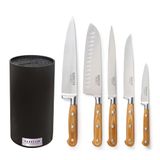Sabatier Trompette - Blok met 5 keukenmessen - Essentiel - Staal 5Cr15MoV - Satijnafwerking - Zwart