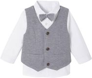 Vertbaudet Ensemble pour garçons avec chemise, nœud papillon et gilet