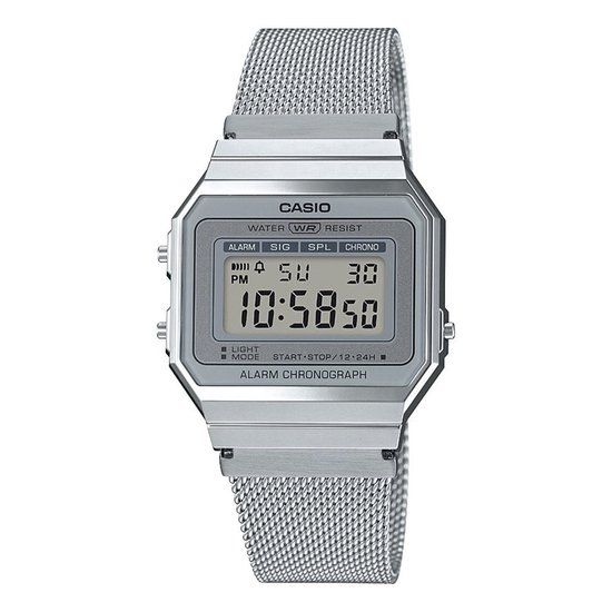 Casio Vintage A700WEM-7AEF Unisex Horloge 33 mm - Zilverkleurig