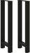 Pieds de table de bar 2 pièces 40x(100-101) cm acier noir