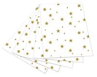 folia 5800 - wit fotokarton met gouden sterren - 50 x 70 cm - 10 vellen