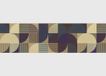 AG Design AWB 8434 Zelfklevende rand, vierkante abstractie, zelfklevende decoratie voor muren, meubels, behang, wandbekleding en deuren, folie, meerkleurig, breedte 500 cm x hoogte 14 cm