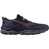 Mizuno Wave Daichi 9 GTX Dames-donkerblauw, neonrood, Maat 40