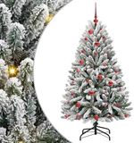 vidaXL Kunstkerstboom 150 cm 150 LED's Warmwit PVC en Staal