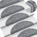 vidaXL Trapmatten 15 st 56x17x3 cm Grijs Halfrond