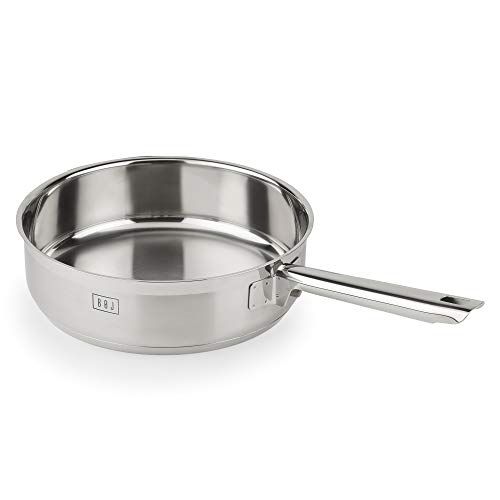 BOJ Braadpan 24 x 6 cm, premium handvat van staal 18/10