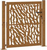 vidaXL Poort met sporenontwerp 100x100 cm weervast staal