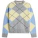 Tommy Hilfiger Mélange alpaga Argyle Gris clair chiné/jaune/bleu Argyle Taille : S-M