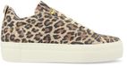 Red-Rag Women Low Cut Sneaker Bruin Leer Panterprint Plateau 42
